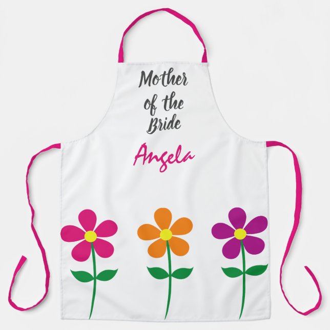 Mother of the Bride Editable text Apron (Front)