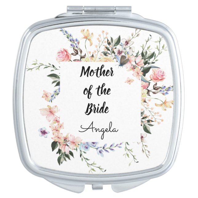 Mother of the Bride Editable text  Compact Mirror (Front)