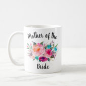 Mother of the Bride Elegant Floral Coffee Mug (Left)