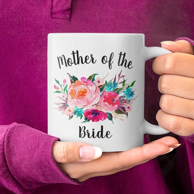 Mother of the Bride Elegant Floral Coffee Mug