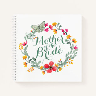 Mother of the Bride Elegant Floral Wedding Noteboo Notebook