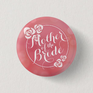 Mother of the Bride Elegant Frame Wedding Button