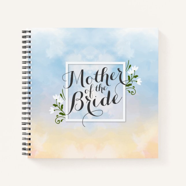 Mother of the Bride Elegant Frame Wedding Notebook (Front)