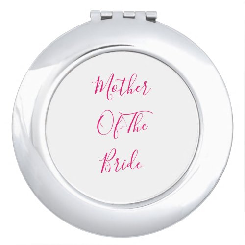 Mother Of The Bride Elegant Gift Pink Cute Compact Mirror