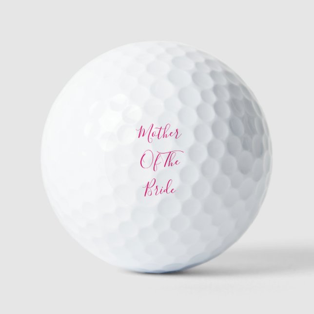 Mother Of The Bride Elegant Gift Wedding Favor Golf Balls (Front)