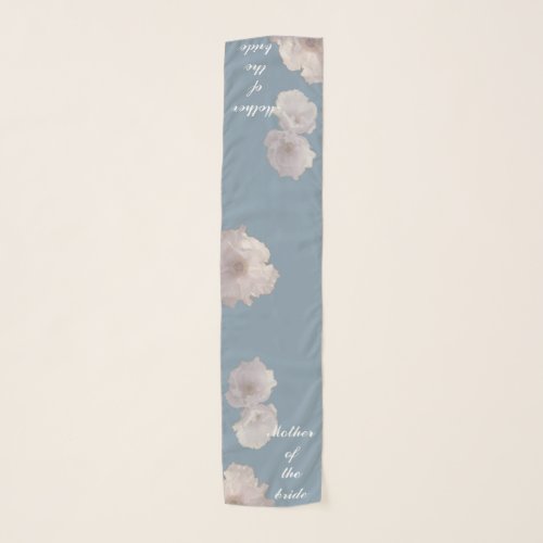 Mother of the Bride Elegant PeonyBlue Scarf