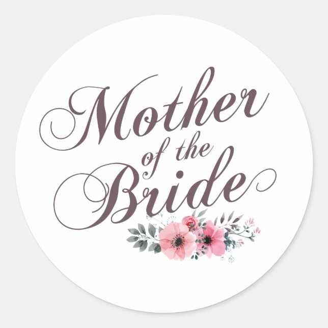 Mother of the Bride Elegant Wedding | Sticker (Front)