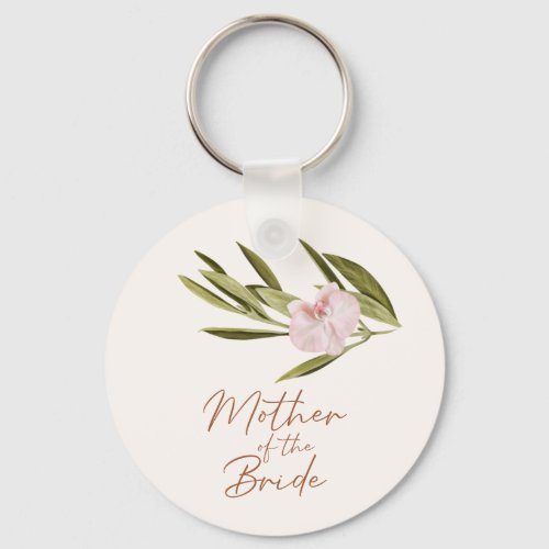 Mother of the Bride Eucalyptus Button Keychain