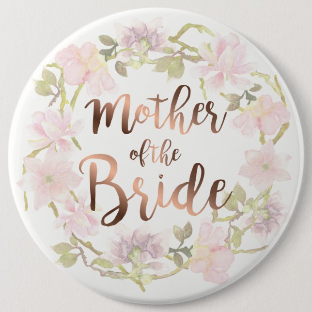 Mother of the Bride Floral Button (Front)
