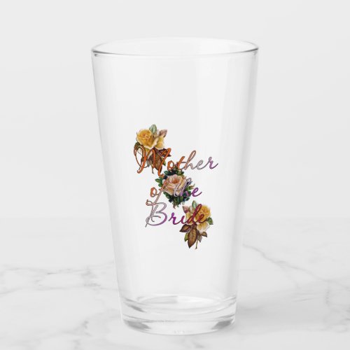 Mother Of The Bride Floral Glass