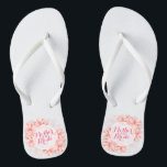 Mother of the Bride Floral Wedding Flip Flops<br><div class="desc">For further customization,  please click the "Customize" button and use our design tool to modify this template. If the options are available,  you may change text and image by simply clicking on "Edit/Remove Text or Image Here" and add your own. Designed by Freepik.</div>