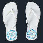 Mother of the Bride Floral Wedding Flip Flops<br><div class="desc">For further customization,  please click the "Customize" button and use our design tool to modify this template. If the options are available,  you may change text and image by simply clicking on "Edit/Remove Text or Image Here" and add your own. Designed by Sketchepedia/Freepik.</div>