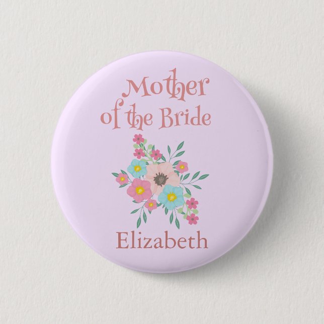 Mother of the Bride Flower Button (Front)