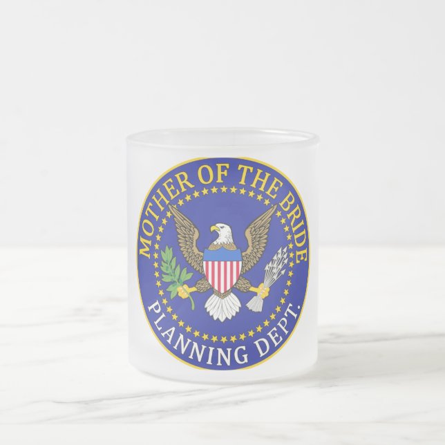 Mother Of The Bride Frosted Glass Coffee Mug (Center)
