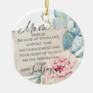 Mother Of The Bride Gift Ceramic Ornament