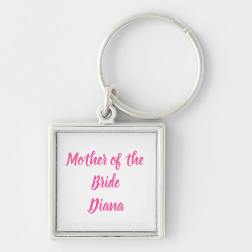 Mother of the Bride Gift Custom Name Gifts Wedding Keychain