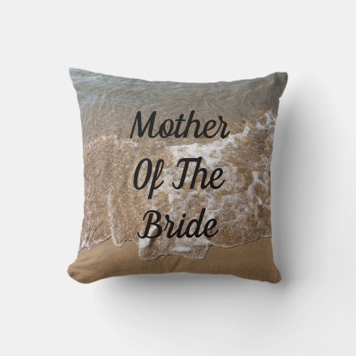 Mother Of The Bride Gift Nautical Beach Elegant Throw Pillow