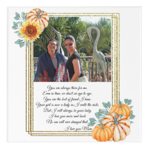 Mother-of-the Bride Gift Photo Fall Wedding Acrylic Print