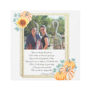 Mother-of-the Bride Gift Photo Fall Wedding Metal Print