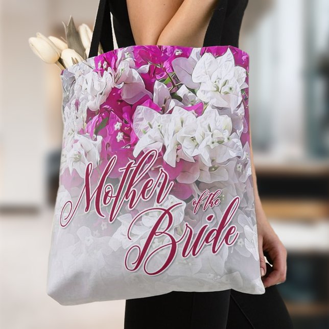 Mother Of The Bride Gift Tote Bag in Pink & White (Creator Uploaded)