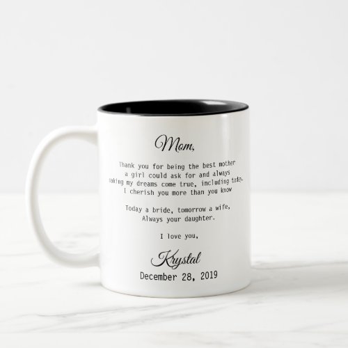 Mother of the Bride Gift Two_Tone Coffee Mug