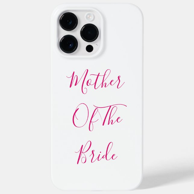 Mother Of The Bride Gift Wedding Favor Pink White Case-Mate iPhone Case (Back)