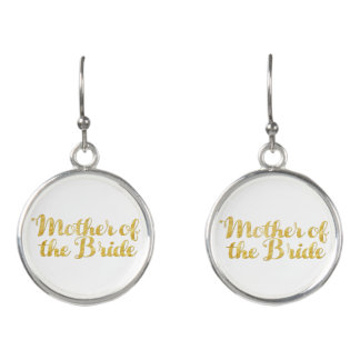 Mother of the bride gold earrings
