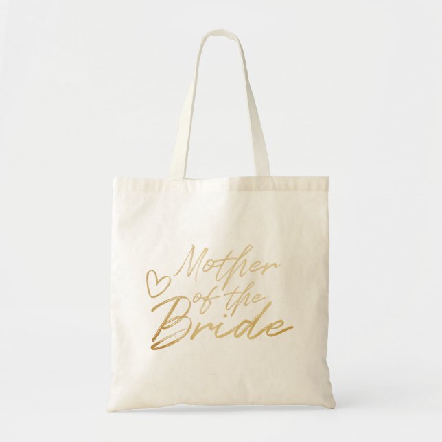 Mother of the Bride - Gold faux foil tote bag (Front)