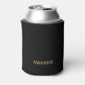 Mother of the Bride Gold Glitter Calligraphy Can Cooler (Can Back)