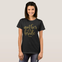 Mother of the Bride Gold Glitter Chic Calligraphy
