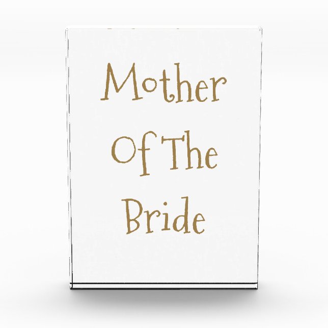 Mother Of The Bride Gold White Wedding Favor Gift (Front)