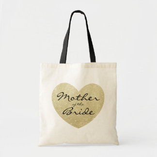 Mother of the Bride Golden heart Customize Tote Bag