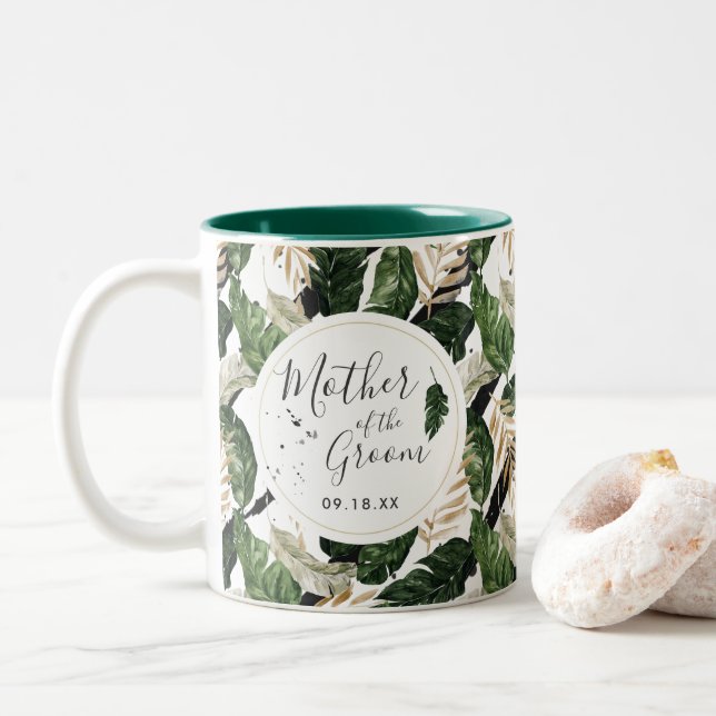 Mother of the Bride/Groom | Glamorous Summer Two-Tone Coffee Mug (With Donut)