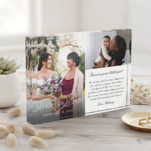 Mother of the Bride Heart Wedding Then & Now Photo Block