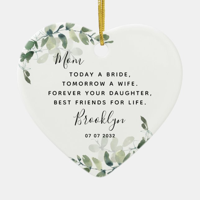 Mother of the Bride Keepsake   Ceramic Ornament (Front)