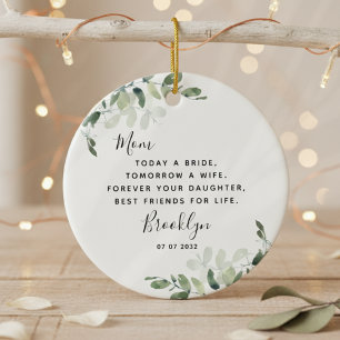 Mother of the Bride Keepsake  Ceramic Ornament