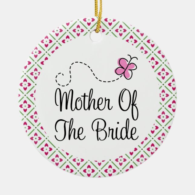 Mother of the Bride Keepsake Ornament Gift (Front)