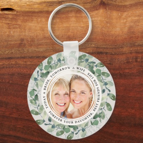 Mother of the Bride Keepsake Poem Photo  Keychain