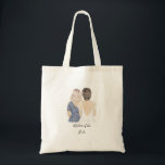 Mother of the bride keyring tote bag<br><div class="desc">Mother of the bride tote features a cute illustration of a mother and her daughter. For more advanced customization of this design, e.g. changing layout, font or text size please click the "CUSTOMIZE" button above. Please contact me for any questions!</div>