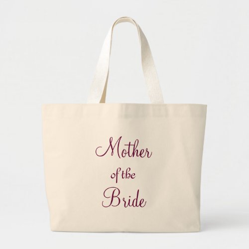 Mother of the Bride Large Tote Bag