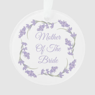 Mother of the Bride Lavender Floral Wreath Ornament