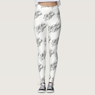 Mother of the Bride Leggings - Black on White