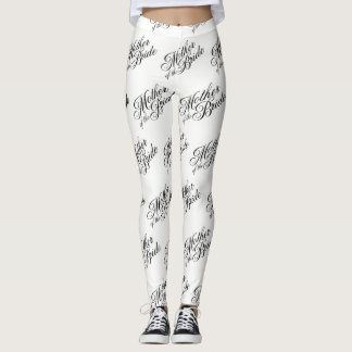 Mother of the Bride Leggings - Black on White