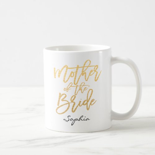 Mother of the Bride Lettering Custom Coffee Mug