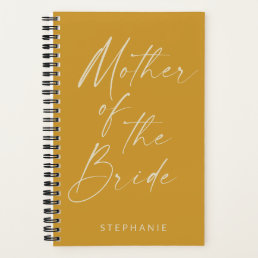 Mother of the Bride Minimal Yellow Personalized  Notebook