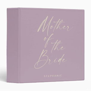 Mother of the Bride Minimalist Lilac Personalized 3 Ring Binder
