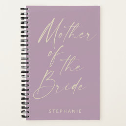 Mother of the Bride Minimalist Lilac Personalized Notebook