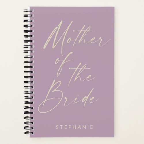 Mother of the Bride Minimalist Lilac Personalized Notebook