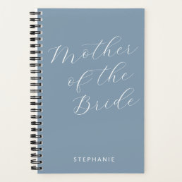 Mother of the Bride Minimalist Personalized Blue Notebook