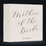 Mother of the Bride Minimalist Personalized Ivory 3 Ring Binder<br><div class="desc">Mother of the Bride Minimalist Personalized 3 Ring Binder in Ivory Cream</div>